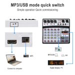 BMG-06D 6-Kanal-Live-Mixer, Mobiltelefon, Bluetooth-Soundkarte, digitaler 16DSP-Reverb-Effekt, EU-Stecker, BMG-06D EU Plug (Black), BMG-06D EU Plug (White) – Bild 4