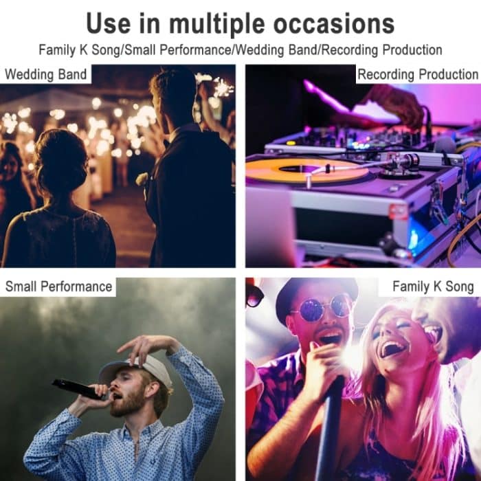 BMG-06D 6-Kanal-Live-Mixer, Mobiltelefon, Bluetooth-Soundkarte, digitaler 16DSP-Reverb-Effekt, EU-Stecker, BMG-06D EU Plug (Black), BMG-06D EU Plug (White) – Bild 7