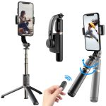 Q08 Gimbal Stabilisator Bluetooth Fernbedienung Stativ Selfie Stick, Q08 (Black), Q08 (White) – Bild 2