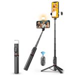 Q12s Bluetooth-Fernbedienung, drehbarer Fülllicht-Stativ, Selfie-Stick