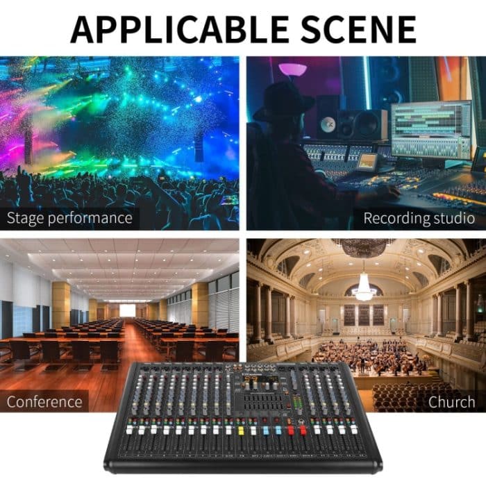 XTUGA B1404FX 14 Kanäle Bluetooth Audio Mixer Digital DJ Controller Sound Mischpult, B1404FX – Bild 11