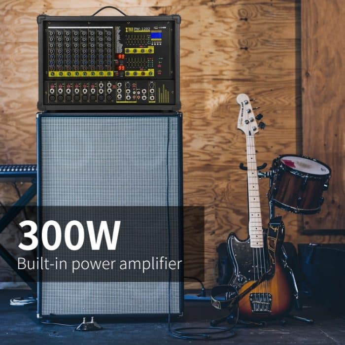 XTUGA PM1202 900 W 10-Kanal-Bühnenleistungsmixer 24-Bit-Multil-FX-Prozessor Dual 99 DSP-Effekt-DJ-Verstärker, PM1202 – Bild 8