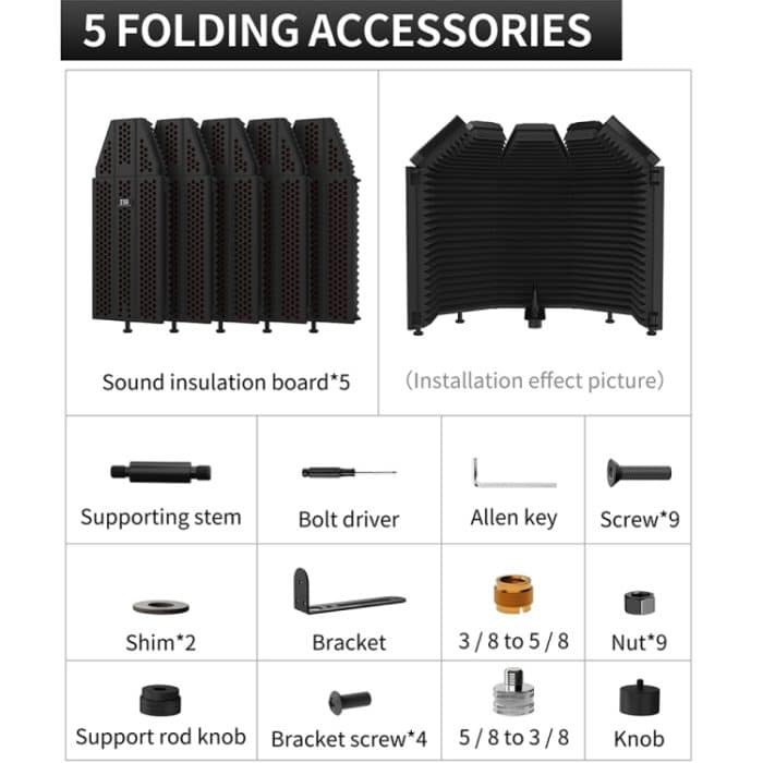 XTUGA BURNER Pro 5 Tür-Aufnahmemikrofon-Isolationsschild – Bild 4