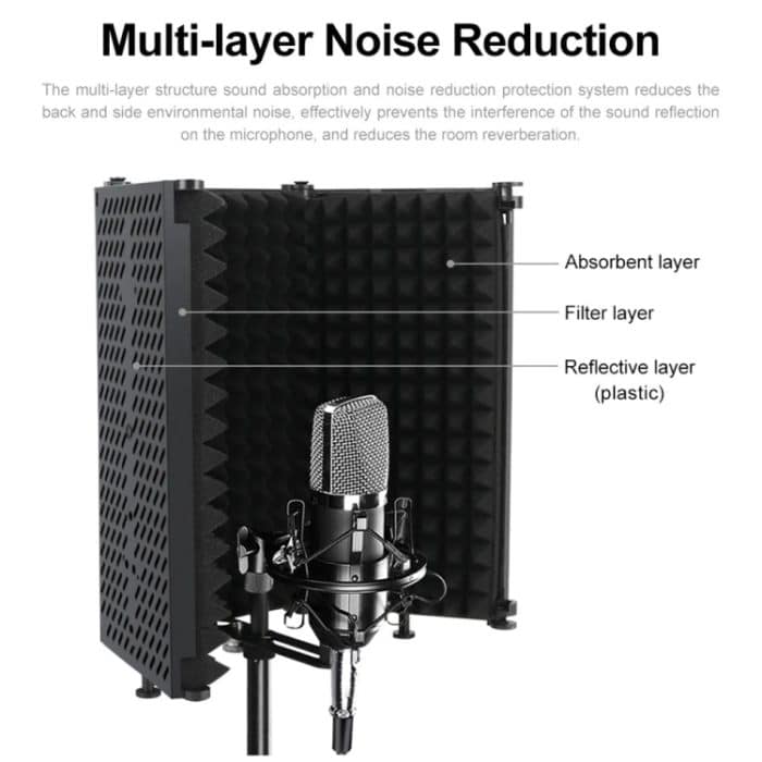 XTUGA P73 Faltbarer Aufnahmemikrofon-Isolationsschutz – Bild 5