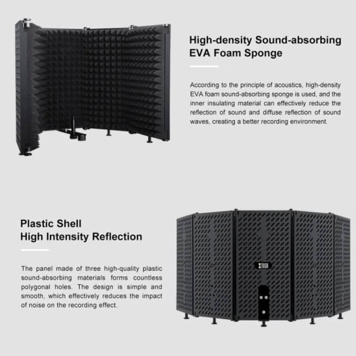 XTUGA P75 Faltbarer Aufnahmemikrofon-Isolationsschutz – Bild 6