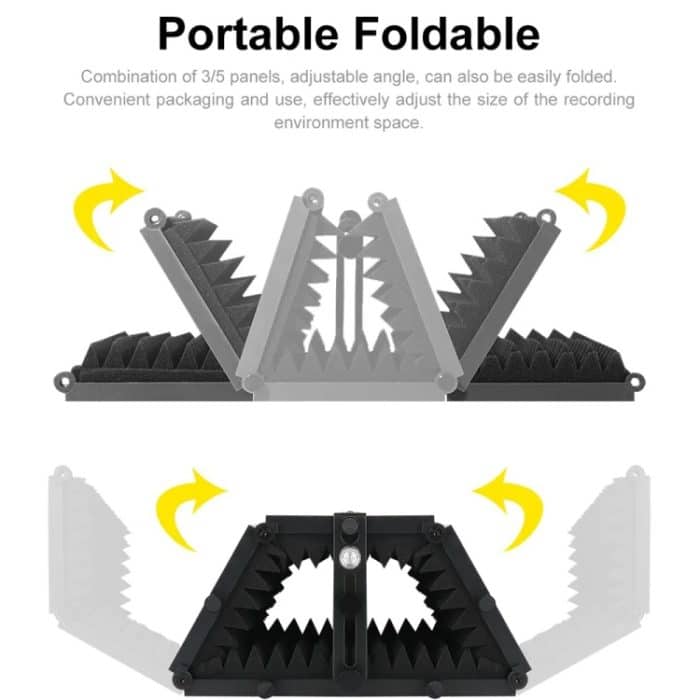 XTUGA P75 Faltbarer Aufnahmemikrofon-Isolationsschutz – Bild 7