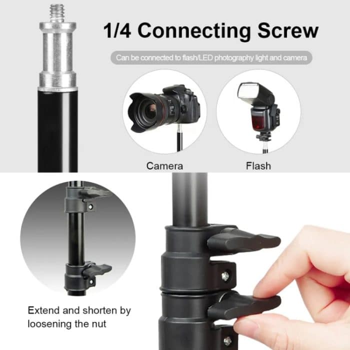 XTUGA UL-03 Live Light Tripod Lift Bodenmikrofonständer – Bild 6