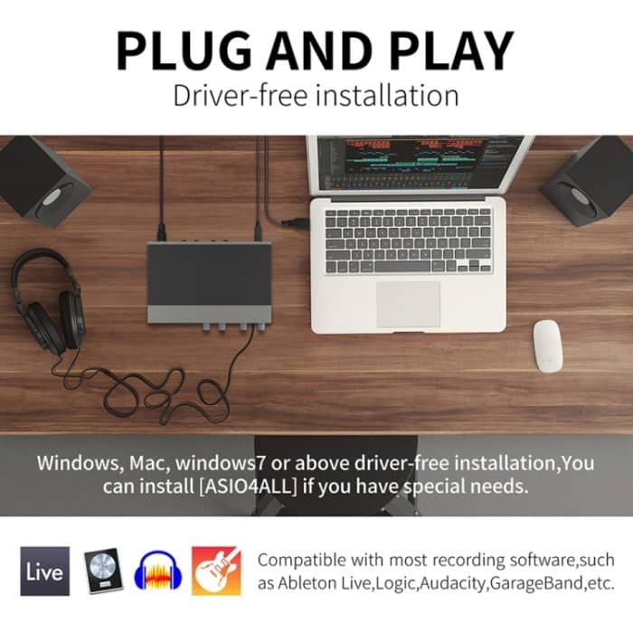 XTUGA E22 Audio Interface Professionelle Soundkarte – Bild 11