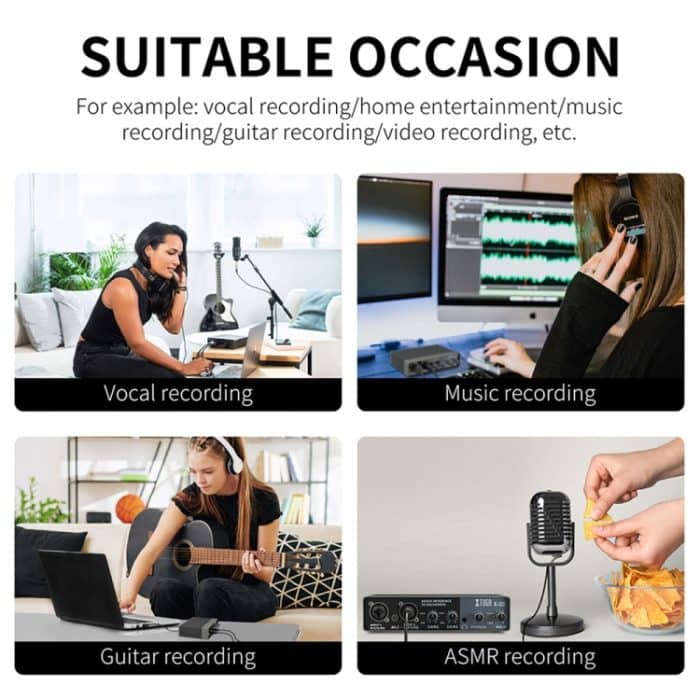 XTUGA E22 Audio Interface Professionelle Soundkarte – Bild 14