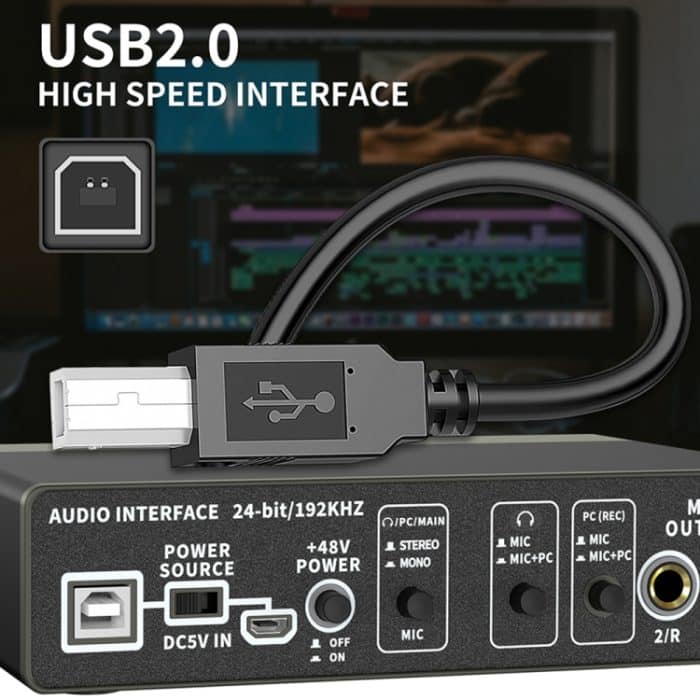 XTUGA E22 Audio Interface Professionelle Soundkarte – Bild 10