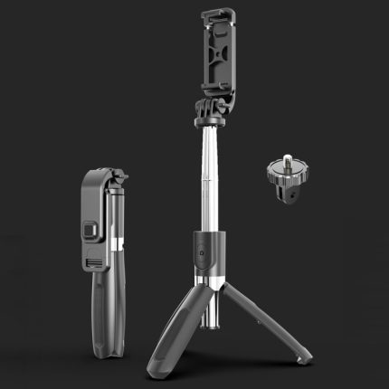 L02 100 cm multifunktionaler, verstellbarer Bluetooth-Selbstauslöser-Stativ-Selfie-Stick
