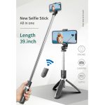 L02 100 cm multifunktionaler, verstellbarer Bluetooth-Selbstauslöser-Stativ-Selfie-Stick – Bild 2