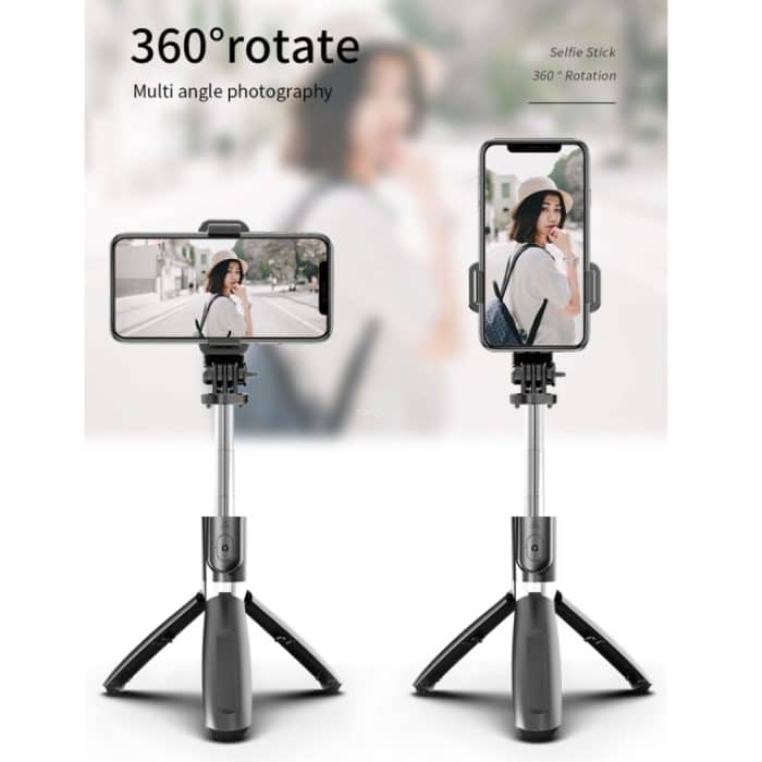 L02 100 cm multifunktionaler, verstellbarer Bluetooth-Selbstauslöser-Stativ-Selfie-Stick – Bild 5