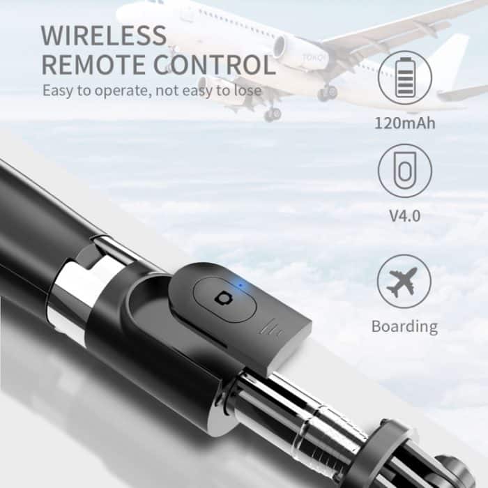 L02 100 cm multifunktionaler, verstellbarer Bluetooth-Selbstauslöser-Stativ-Selfie-Stick – Bild 6