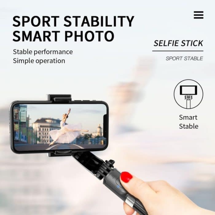 L08 Verstellbarer Gimbal stabilisiert den Bluetooth-Selbstauslöser-Stativ-Selfie-Stick – Bild 3