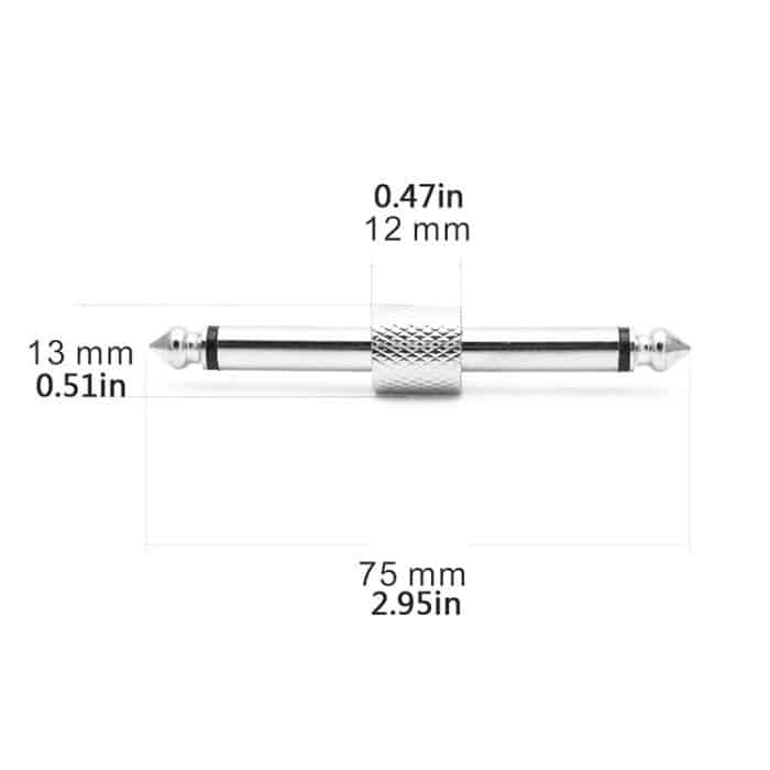 6,35 mm 1/4 Zoll Stecker auf Stecker Gitarren-Effektpedal-Anschluss, elektrischer Pedalboard-Adapter – Bild 3