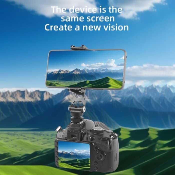 BEXIN PH-01 Desktop Live Broadcast Bracket 360 Phone Clamp Dual Cold Shoes Mount – Bild 2