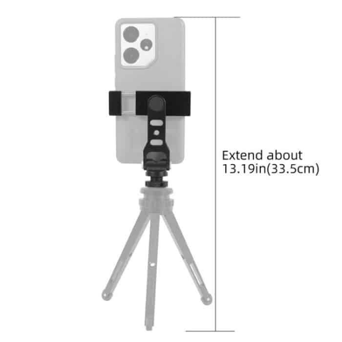 BEXIN PH-01 Desktop Live Broadcast Bracket 360 Phone Clamp Dual Cold Shoes Mount – Bild 7