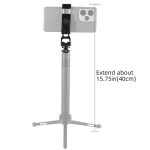 BEXIN PH-01 Desktop Live Broadcast Bracket 360 Phone Clamp Dual Cold Shoes Mount – Bild 8