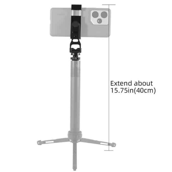 BEXIN PH-01 Desktop Live Broadcast Bracket 360 Phone Clamp Dual Cold Shoes Mount – Bild 8