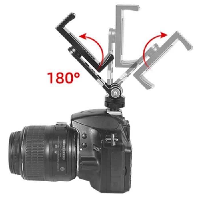 BEXIN PH-01 Desktop Live Broadcast Bracket 360 Phone Clamp Dual Cold Shoes Mount – Bild 10