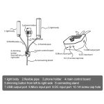 RK39 Tragbares dreifarbiges Fülllicht mit einstellbarer Helligkeit und Doppelarmen und Telefonclip – Bild 5