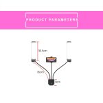 RK39 Tragbares dreifarbiges Fülllicht mit einstellbarer Helligkeit und Doppelarmen und Telefonclip – Bild 7