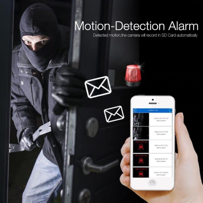 JJX-1801 Fisheye Weitwinkel 1.0MP Smart Wireless Wifi IP-Kamera, Unterstützung TF-Karte (max. 128 GB) – Bild 10