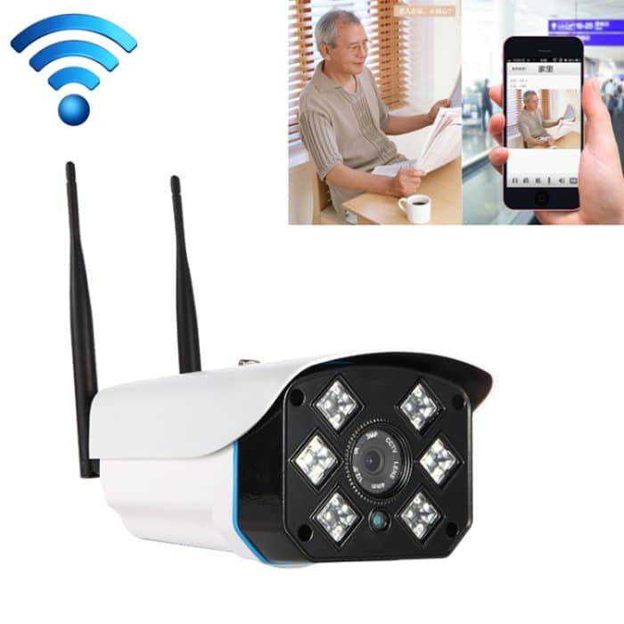 J-06 1.0MP Wireless Wifi IP IR-Kamera für den Innen- und Außenbereich, Unterstützung für Infrarot-Nachtsicht / Bewegungserkennung / TF-Karte (max. 64 GB), IR-Entfernung: 50 m – Bild 1