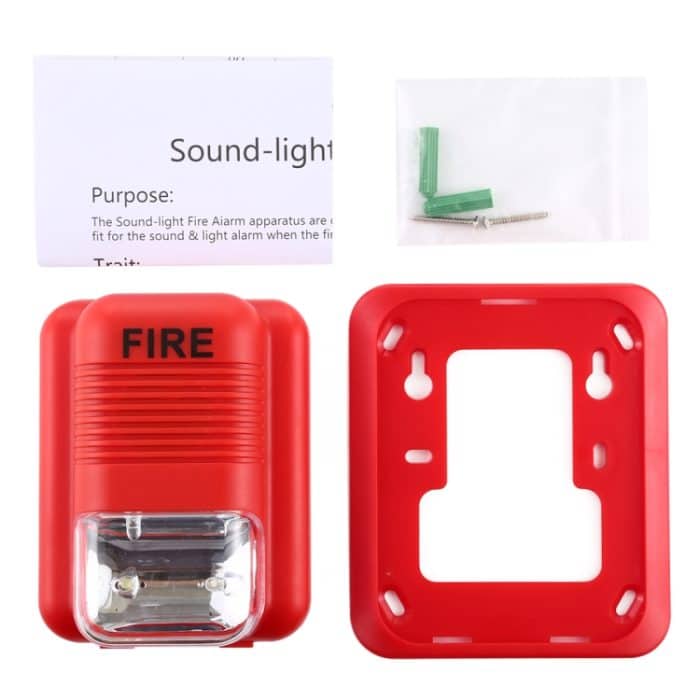 Sound-Light Feueralarm Warnung Blitzhorn Alarm Sicherheitssystem Sensor – Bild 5