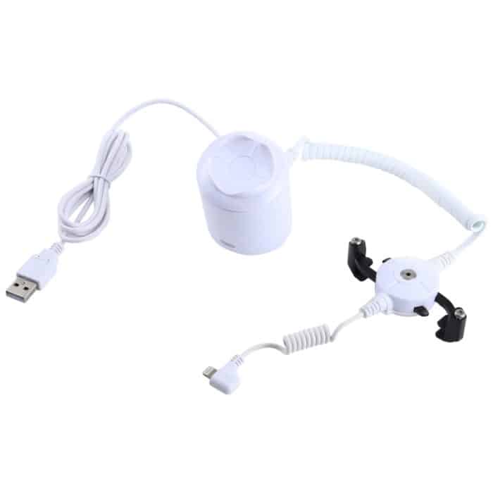 Zylindrischer Displayständer-Sicherheitssystem Einbruchalarm- / Diebstahlalarm-Displayhalter mit Infrarot-Fernbedienung für iPhone / iPod mit 8-poligem Anschluss – Bild 2
