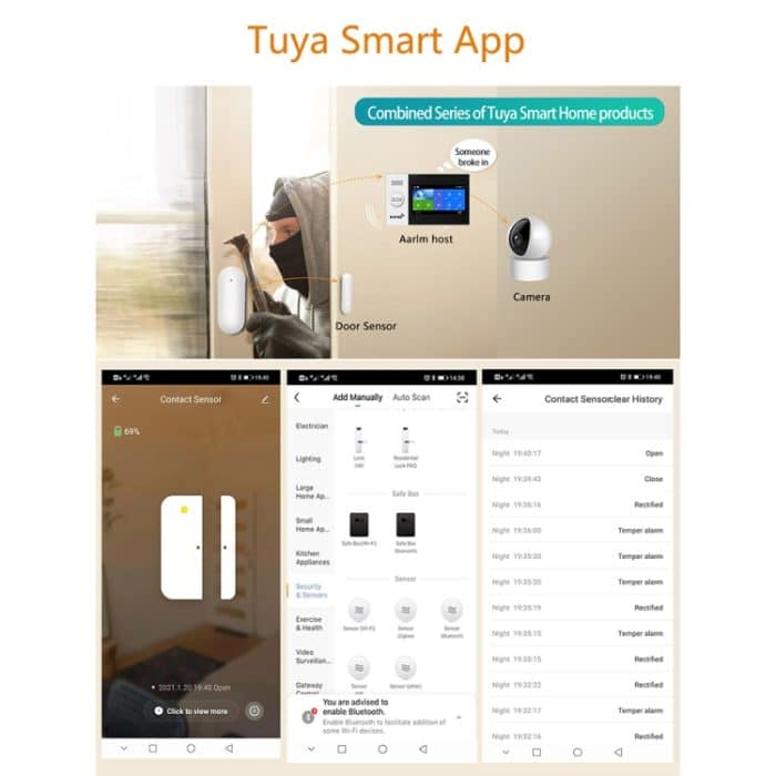 PB-69W Wifi Smart Wireless Magnetische Tür- und Fenstersensor – Bild 5