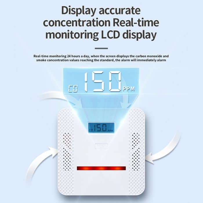 XY-S510COM 2-in-1-Kohlenmonoxid-Rauchmelder ohne Batterie – Bild 2