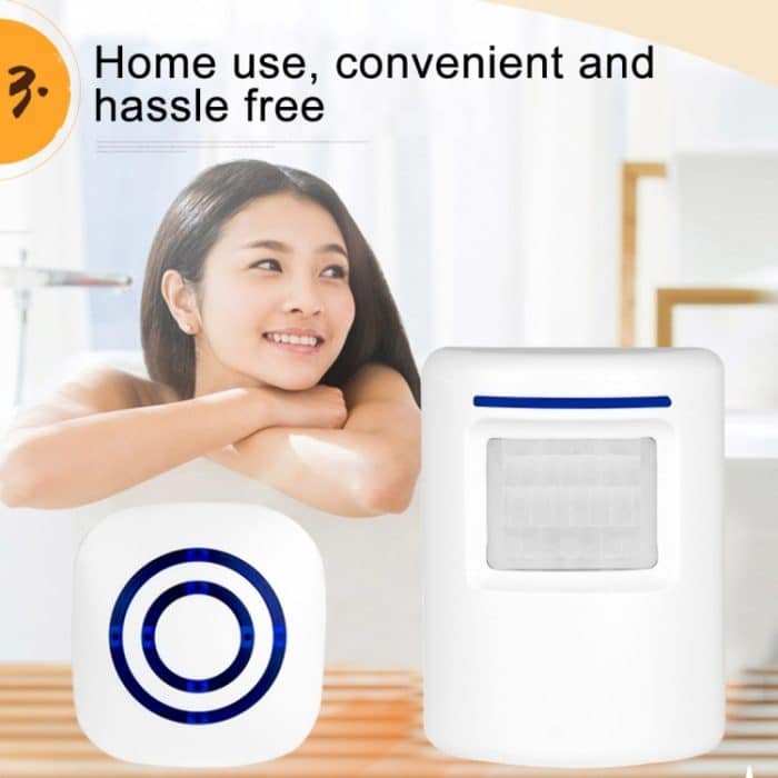 FY-0256 2-in-1-PIR-Infrarotsensoren (Sender + Empfänger), kabelloser Türklingel-Alarmmelder für Zuhause/Büro/Geschäft/Fabrik, EU-Stecker, FY-0256 Doorbell Alarm Detector, FY-0256 Doorbell Alarm – Bild 10