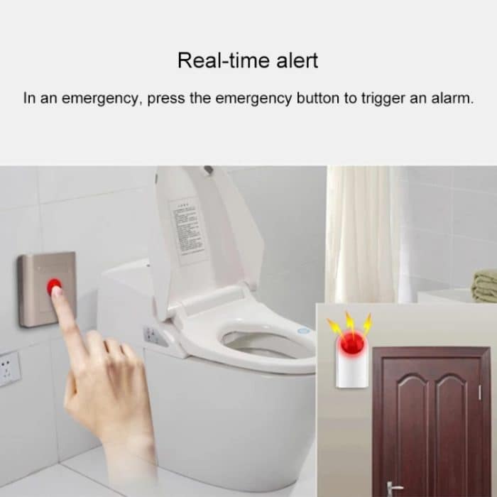 CW-01 Wireless Disabled Toilet Alarm-Ruftasten-Set – Bild 7