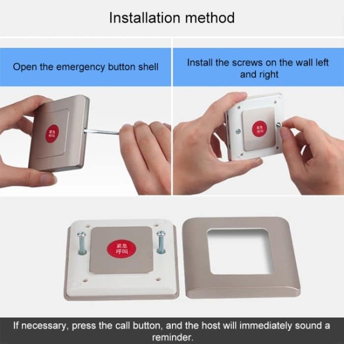 CW-01 Wireless Disabled Toilet Alarm-Ruftasten-Set – Bild 8