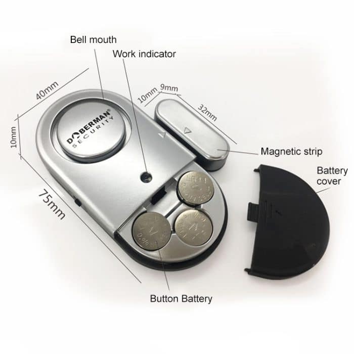 DOBERMAN SE-0701 Ovaler Haushalts-Diebstahlschutz Tür und Fenster Magnetischer Federsensor Super lauter einfacher Alarm – Bild 3