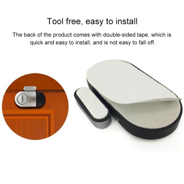 DOBERMAN SE-0701 Ovaler Haushalts-Diebstahlschutz Tür und Fenster Magnetischer Federsensor Super lauter einfacher Alarm – Bild 5