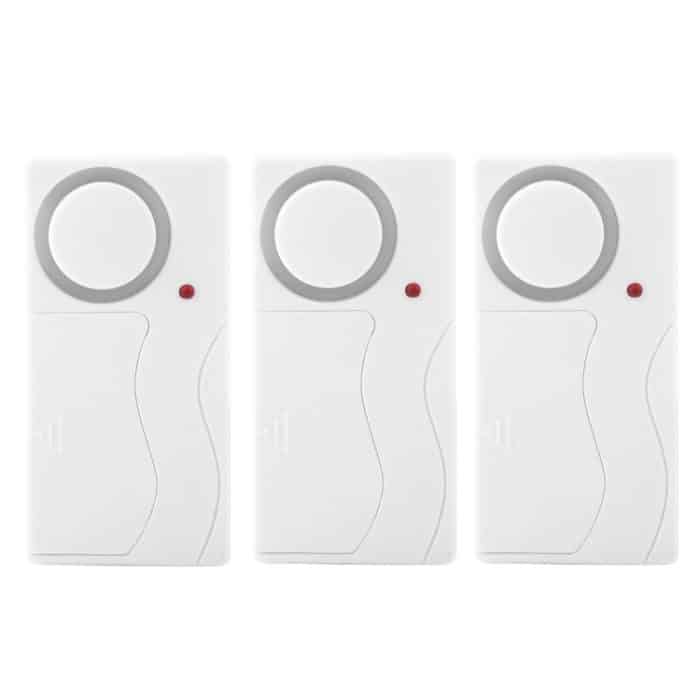 MDC1160.jpg Home Security Wireless Fernbedienung Türfenster Sirene Magnetsensor Alarm Warnung, 1 Fernbedienung + 3 Magnetsensoren – Bild 1