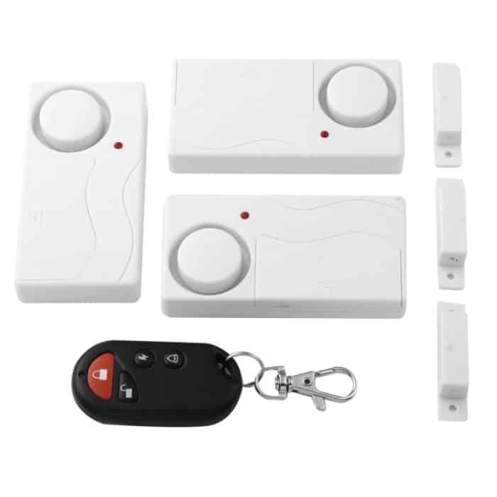 Home Security Wireless Fernbedienung Türfenster Sirene Magnetsensor Alarm Warnung, 1 Fernbedienung + 3 Magnetsensoren – Bild 5