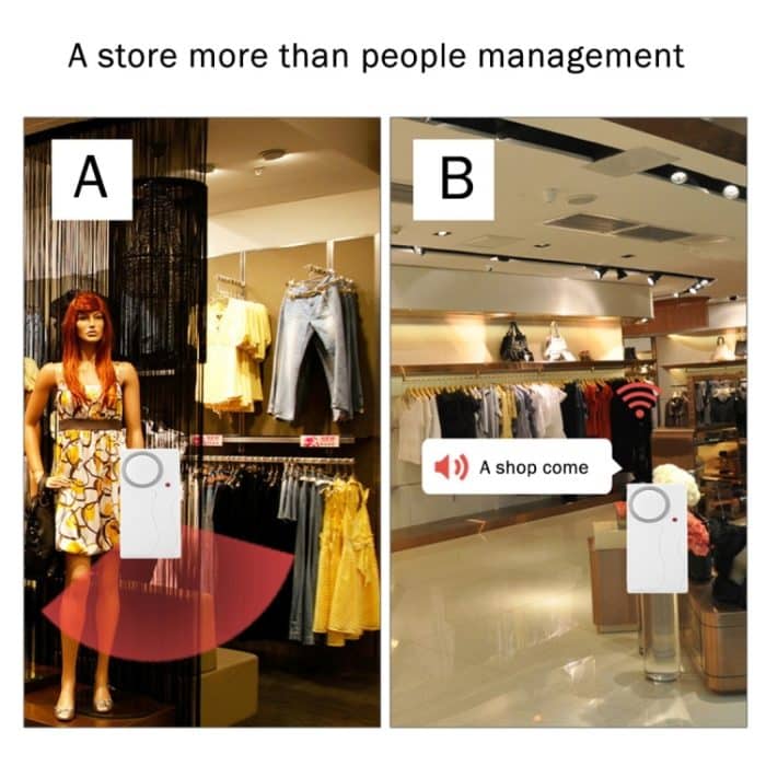 Home Security Wireless Fernbedienung Türfenster Sirene Magnetsensor Alarm Warnung, 1 Fernbedienung + 3 Magnetsensoren – Bild 9