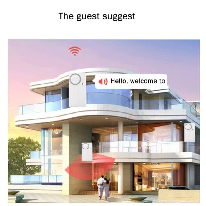 Home Security Wireless Fernbedienung Türfenster Sirene Magnetsensor Alarm Warnung, 1 Fernbedienung + 3 Magnetsensoren – Bild 10