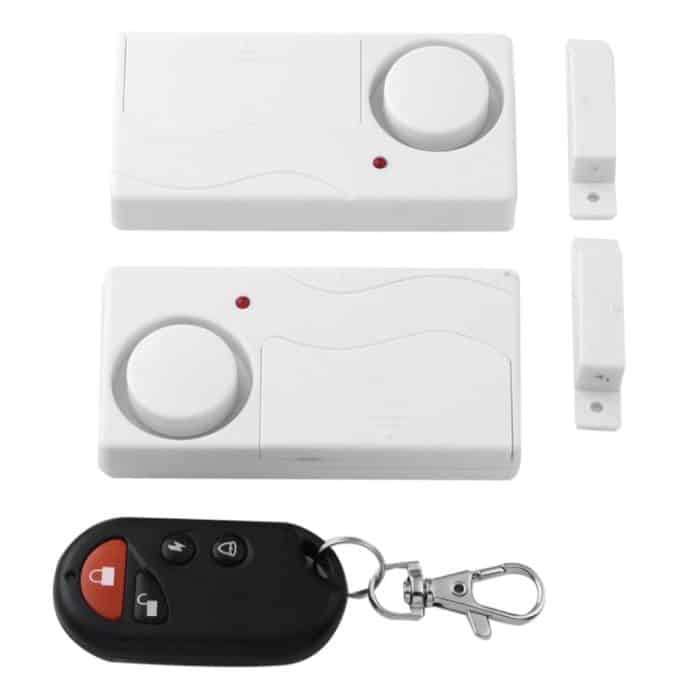 Home Security Wireless Fernbedienung Türfenster Sirene Magnetsensor Alarm Warnung, 1 Fernbedienung + 2 Magnetsensoren – Bild 5