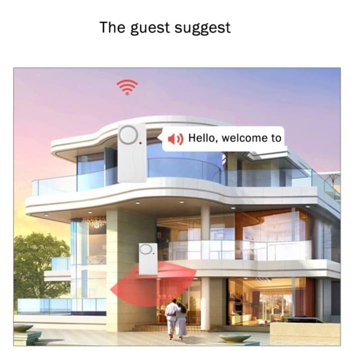 Home Security Wireless Fernbedienung Türfenster Sirene Magnetsensor Alarm Warnung, 1 Fernbedienung + 2 Magnetsensoren – Bild 10