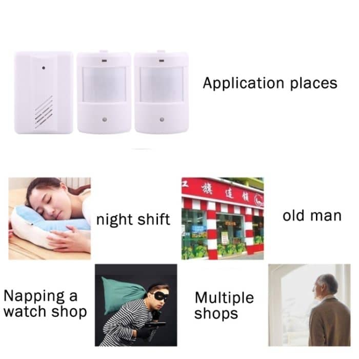 YF-0156 1 bis 2 Good Safe Wireless Electro Guard Watch Fernerkundungssystem-Kit für das Home Office, 1 x Empfänger + 2 x Detektor – Bild 13