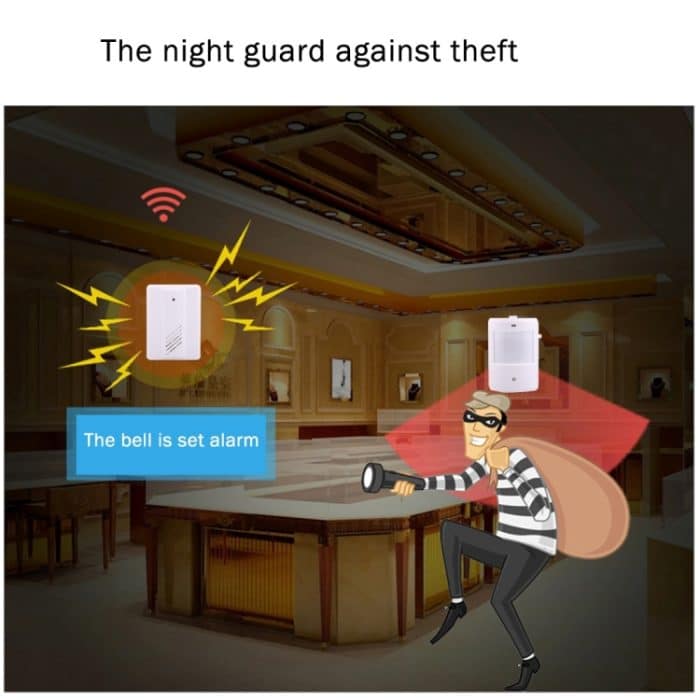 YF-0156 1 bis 2 Good Safe Wireless Electro Guard Watch Fernerkundungssystem-Kit für das Home Office, 1 x Empfänger + 2 x Detektor – Bild 9