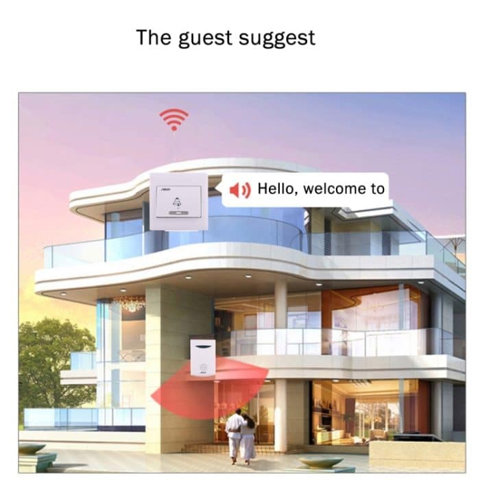 Aiton V006C Türklingel für drahtlose digitale Musik, Empfängerentfernung: 150 m – Bild 13