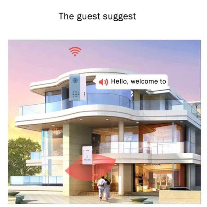 VOYE V004B2 Wireless Smart Music Haustürklingel mit Doppelempfänger, Fernbedienung Entfernung: 120 m (Open Air) – Bild 12