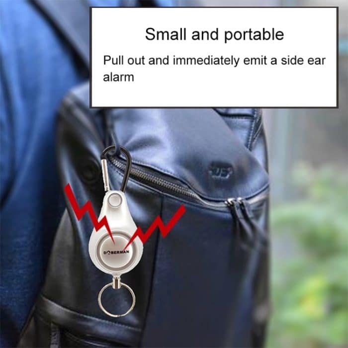 Dobermann-Schlüsselanhänger, persönlicher Sicherheitsalarm, Zugring, ausgelöster Anti-Angriffs-Sicherheits-Notfallalarm – Bild 10