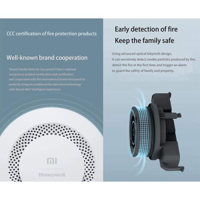 Original Xiaomi Mijia Honeywell Smart Feueralarm Rauchmelder Alarm, Arbeit mit Multifunktions-Gateway (CA1001) Mihome APP Control (Weiß) – Bild 6